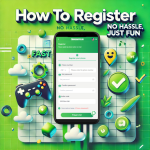 Colorful graphic showing the Basant Club registration page on a smartphone, with playful icons and text reading 'How to Register – No Hassle, Just Fun' in bold letters.