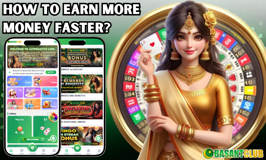 a pakistani girl and a roulette at the back and a two phones